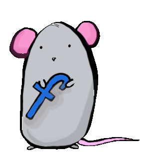 mouse holding fabebook logo